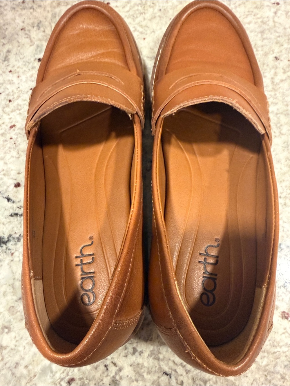 Earth Tan Leather Penny Loafers for Men - Picture 5 of 9